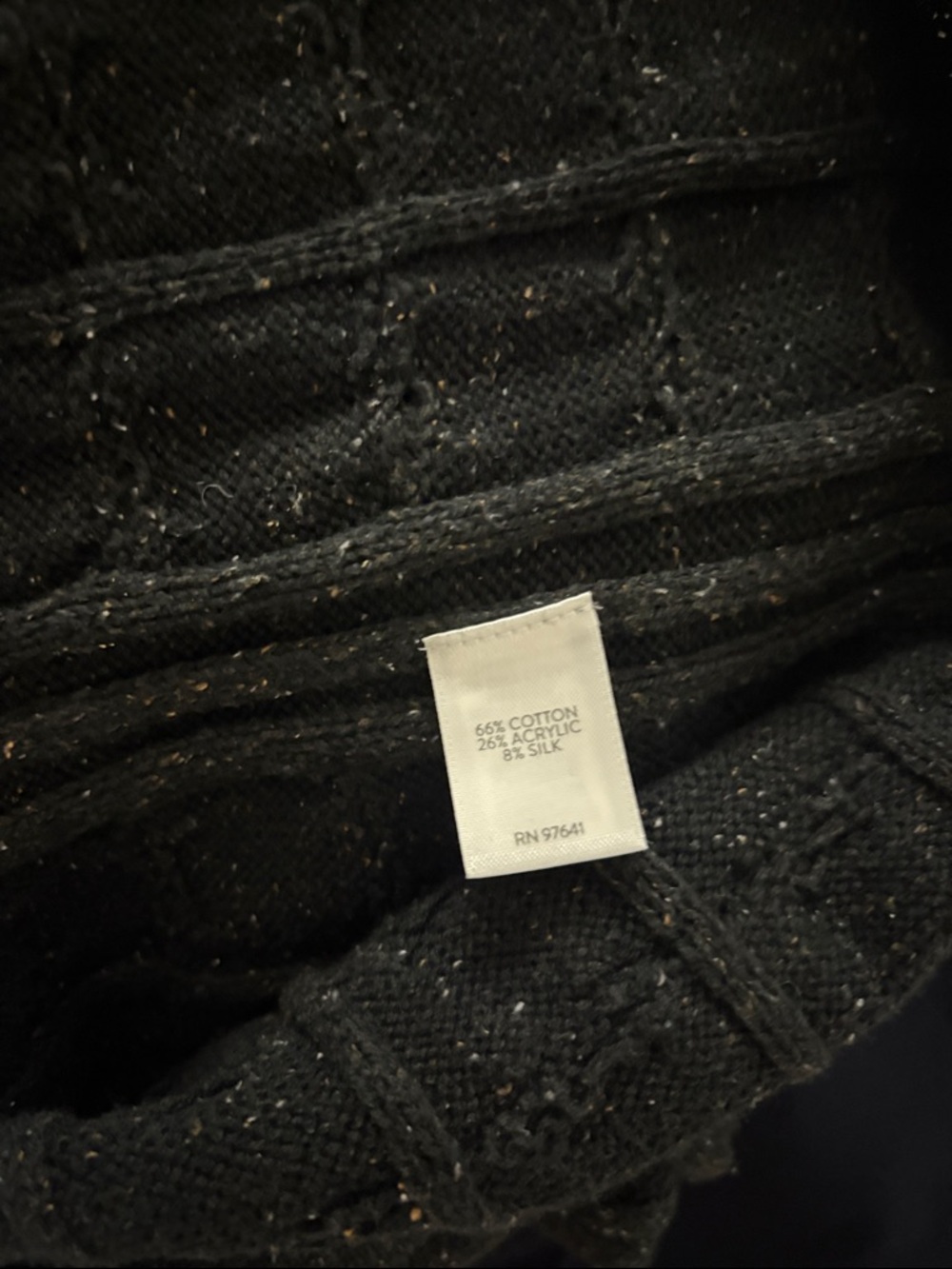 J. Jill Black Speckled Turtleneck Sweater Medium - excellent condition - Picture 3 of 7